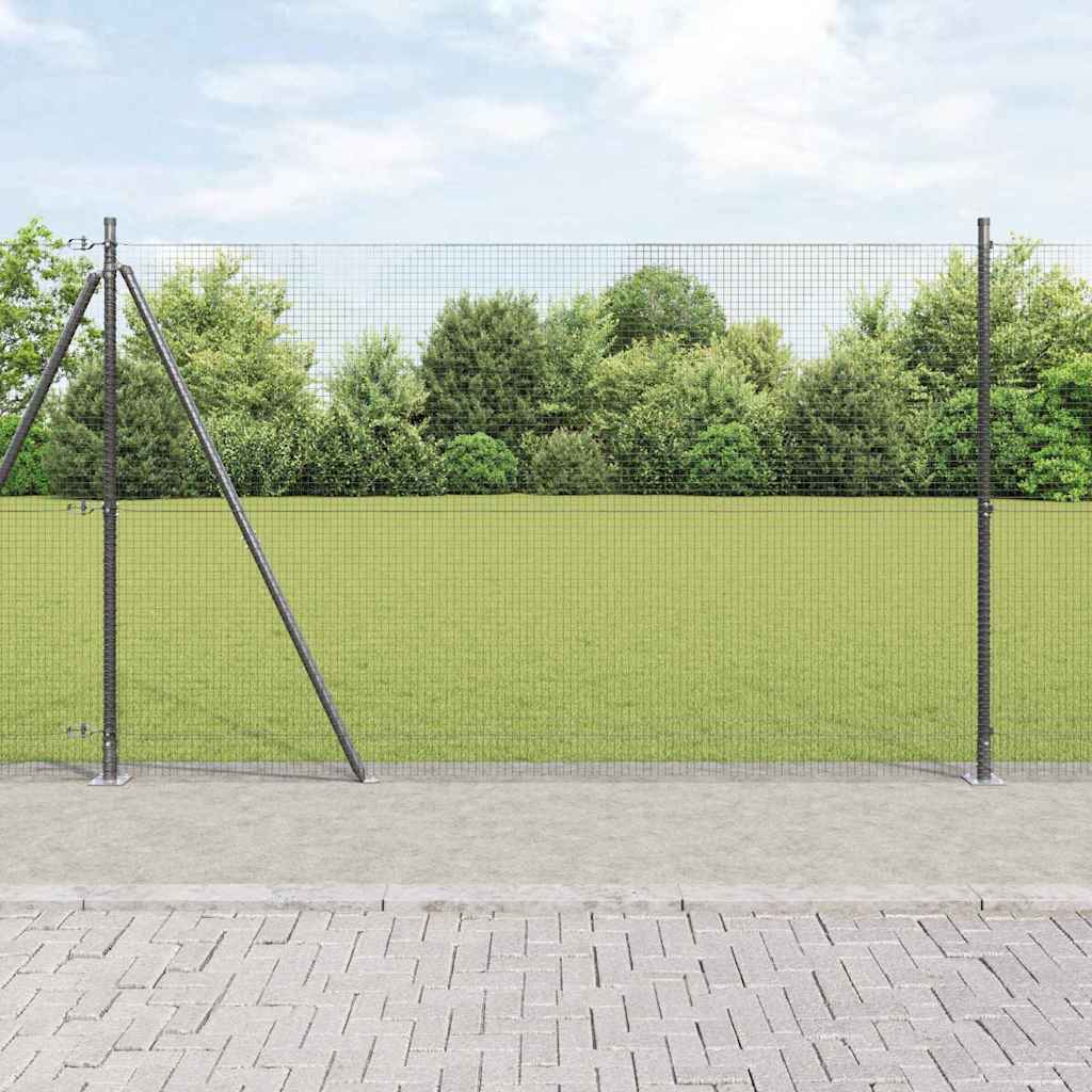 Vidaxl afrasteringspaal grijs 10 x 1,4 m (19 x 19 mm gaas)