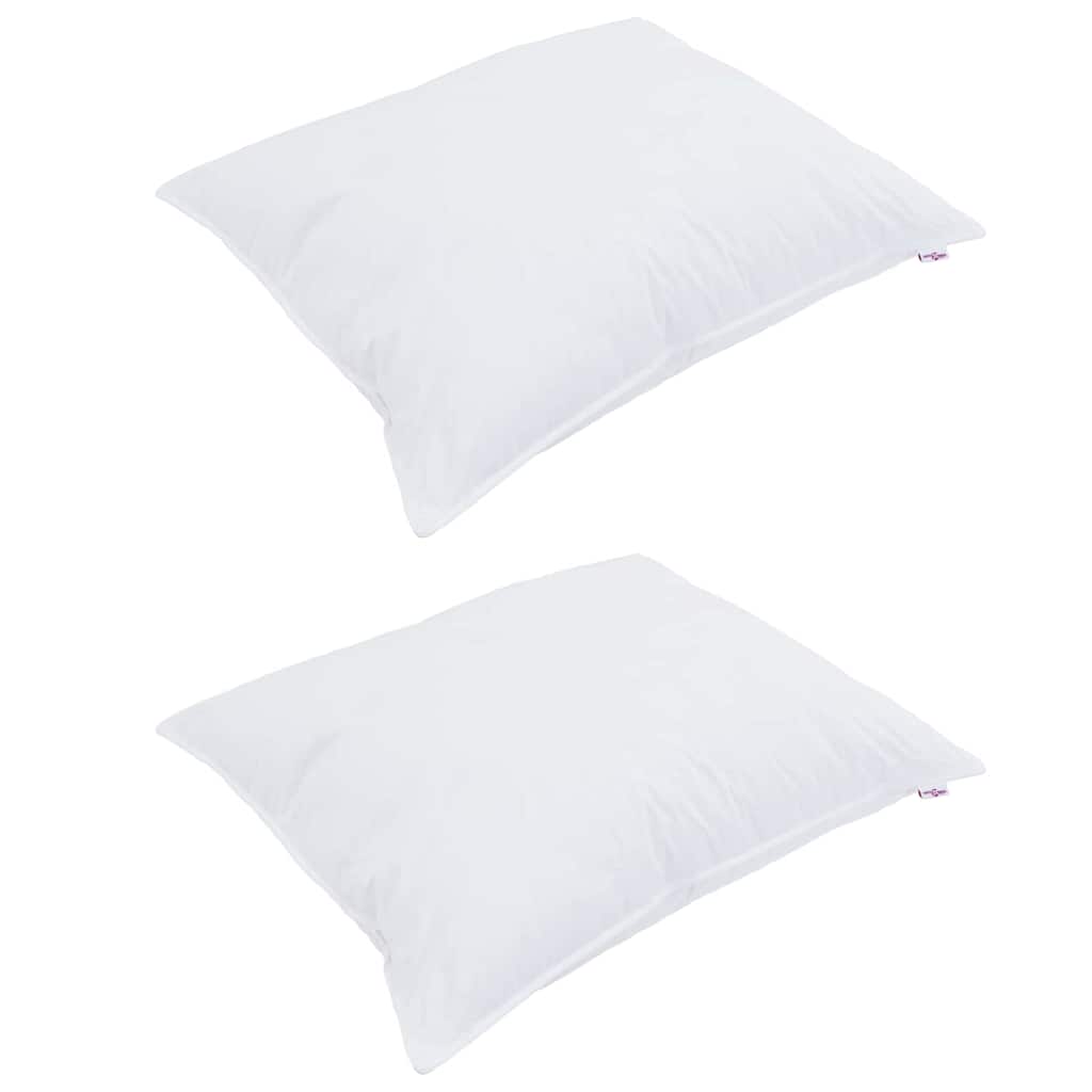 Vidaxl hoofdkussen met kussen 2 pcs wit 60 x 80 cm katoen