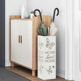 Vidaxl paraplu standaard met opslag wit 15,5 x 15,5 x 49 cm metaal