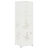 Vidaxl paraplu standaard met opslag wit 15,5 x 15,5 x 49 cm metaal