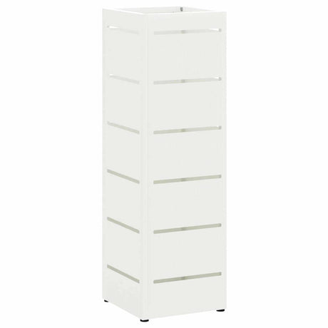 Vidaxl paraplu standaard met opslag wit 15,5 x 15,5 x 49 cm staal