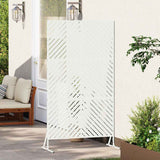 Vidaxl privacyscherm wit 100 x 50 x 180 cm staal