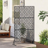 Vidaxl privacyscherm zwart 100 x 50 x 180 cm staal
