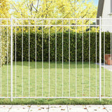 Vidaxl hecelement wit 170 x 150 cm staal