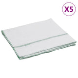 Vidaxx chiffons de nettoyage 5 pcs rayé 50x60 cm blanc et vert
