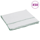 Vidaxx chiffons de nettoyage 50 rayés 50x60 cm blanc et vert