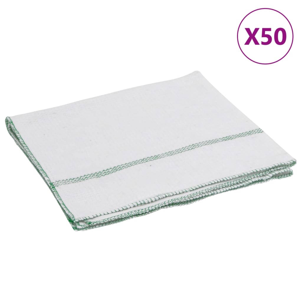 Vidaxl reinigingsdoeken 50 st gestreept 50x60 cm wit en groen