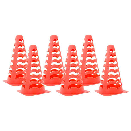 Vidaxx pions de football 6 pcs empilables 13x13x22,5 cm orange