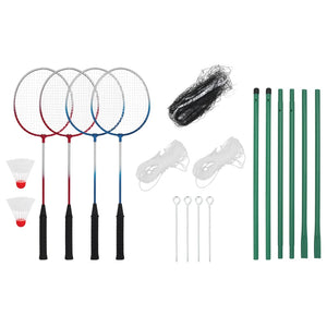 Set de badminton Vidaxx avec 4 raquettes et filet 620x151 cm