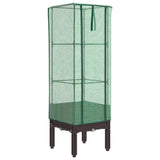 Vidaxx jardinière surélevée avec couverture de serre 40x40x140 cm aspect rotin