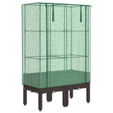 VidaXL jardinière surélevée avec couverture de serre 80x40x140 cm aspect rotin
