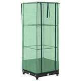 Vidaxx jardinière surélevée avec couverture de serre 40x40x123 cm aspect rotin