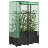 Vidaxl plantenbak verhoogd met kashoes 80x40x138 cm rattanlook