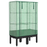 VidaXL jardinière surélevée avec couverture de serre 80x40x140 cm aspect rotin