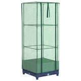 Vidaxx jardinière surélevée avec couverture de serre 40x40x123 cm aspect rotin