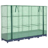 Vidaxx jardinière surélevée avec couverture de serre 160x40x123 cm aspect rotin