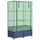 VidaXL jardinière surélevée avec couverture de serre 80x40x138 cm aspect rotin