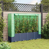 Vidaxx jardinière surélevée avec couverture de serre 160x40x138 cm aspect rotin