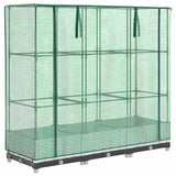 Vidaxx jardinière surélevée avec couverture de serre 120x40x123 cm aspect rotin
