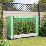 Vidaxx jardinière surélevée avec couverture de serre 160x40x123 cm aspect rotin