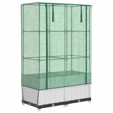 VidaXL jardinière surélevée avec couverture de serre 80x40x138 cm aspect rotin