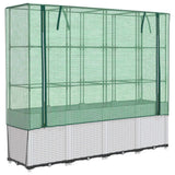 VidaXL jardinière surélevée avec couverture de serre 160x40x153 cm aspect rotin
