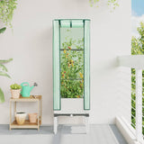 Vidaxx jardinière surélevée avec couverture de serre 40x40x140 cm aspect rotin