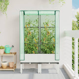 VidaXL jardinière surélevée avec couverture de serre 80x40x140 cm aspect rotin
