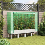 Vidaxx jardinière surélevée avec couverture de serre 160x40x140 cm aspect rotin