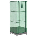 Vidaxx jardinière surélevée avec couverture de serre 40x40x123 cm aspect rotin