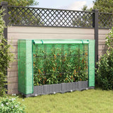 Vidaxx jardinière surélevée avec couverture de serre 160x40x123 cm aspect rotin