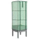 Vidaxx jardinière surélevée avec couverture de serre 40x40x140 cm aspect rotin