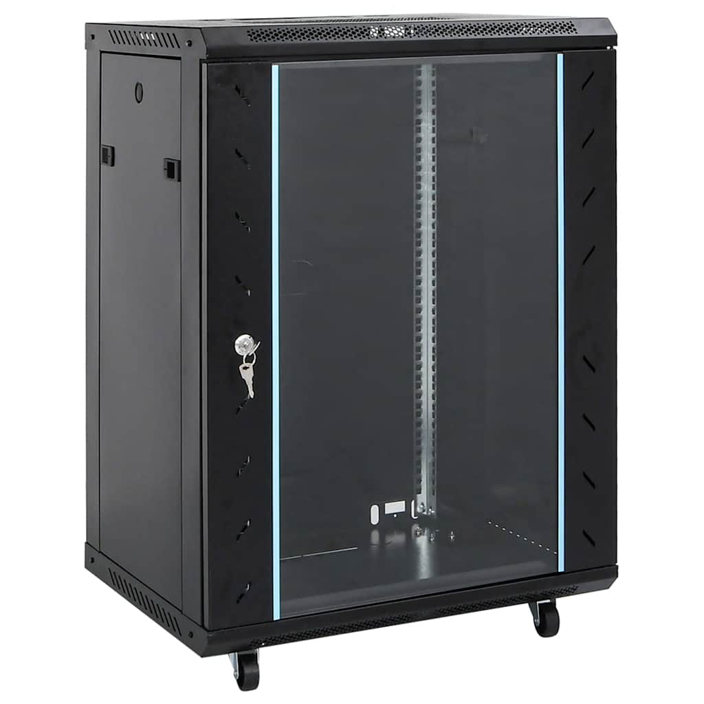 Vidaxxl armoire réseau 15u 19 ip20 53x40x80 cm noir