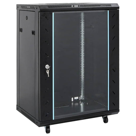 Vidaxxl armoire réseau 15u 19 ip20 53x40x80 cm noir