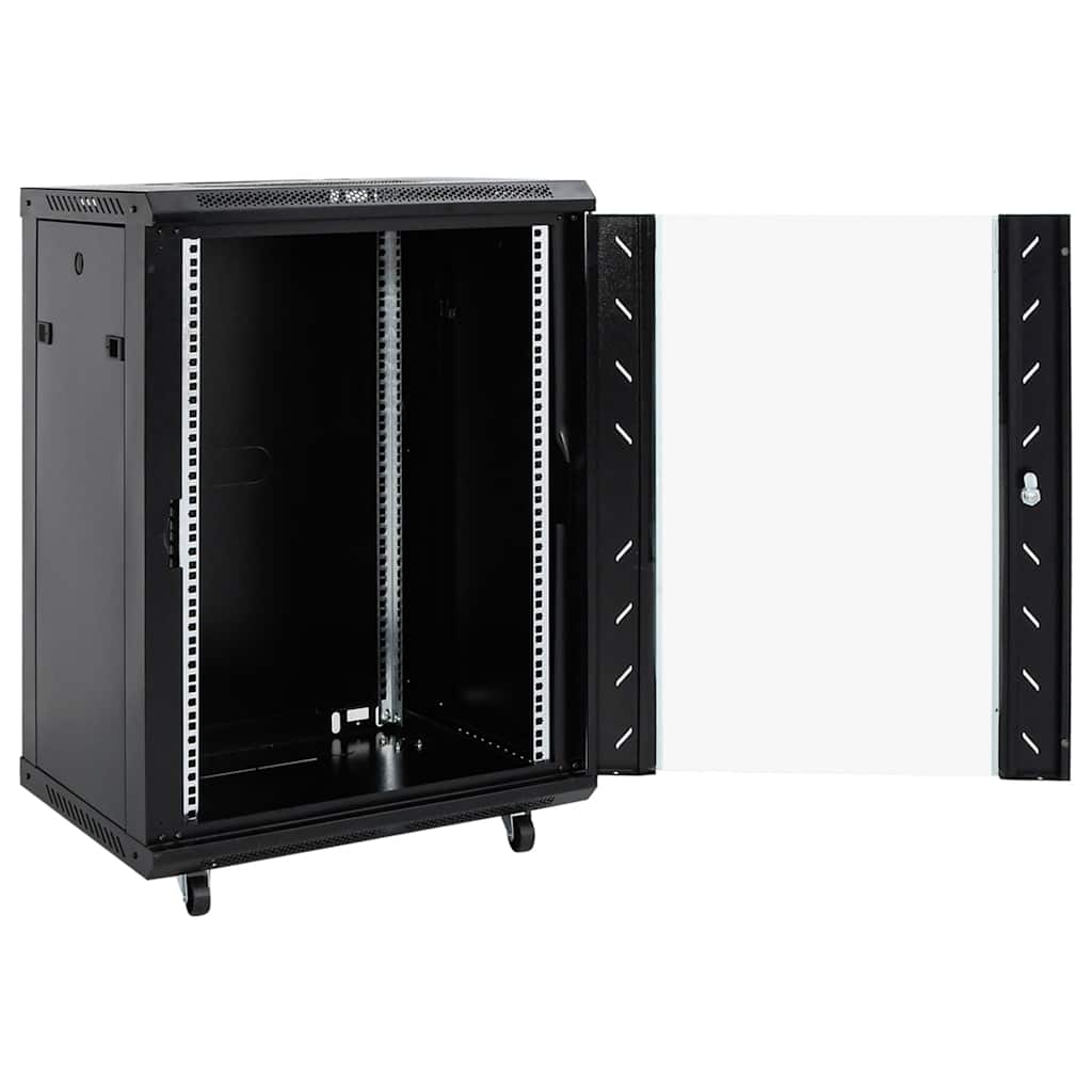 Vidaxxl armoire réseau 15u 19 ip20 53x40x80 cm noir