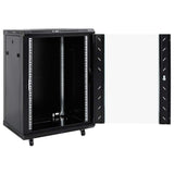 Vidaxxl armoire réseau 15u 19 ip20 53x40x80 cm noir