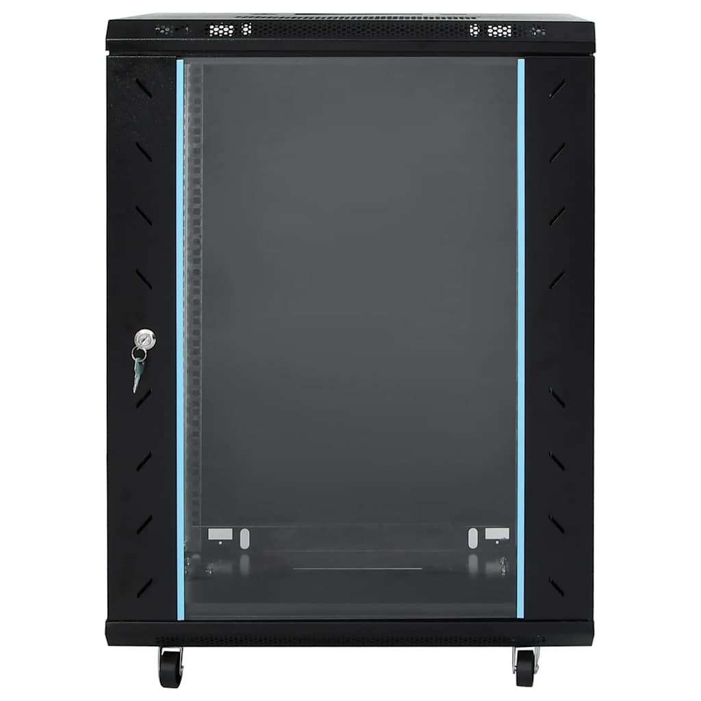 Vidaxxl armoire réseau 15u 19 ip20 53x40x80 cm noir