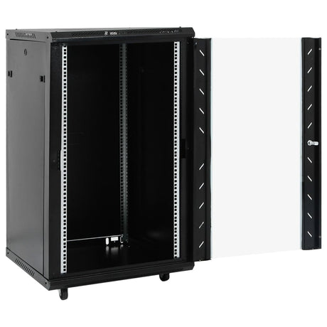 Vidaxxl armoire réseau 18u 19 ip20 60x60x100 cm noir