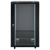 Vidaxxl armoire réseau 18u 19 ip20 60x60x100 cm noir