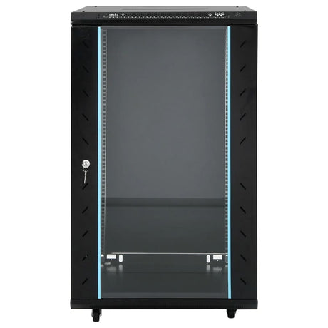 Vidaxxl armoire réseau 18u 19 ip20 60x60x100 cm noir