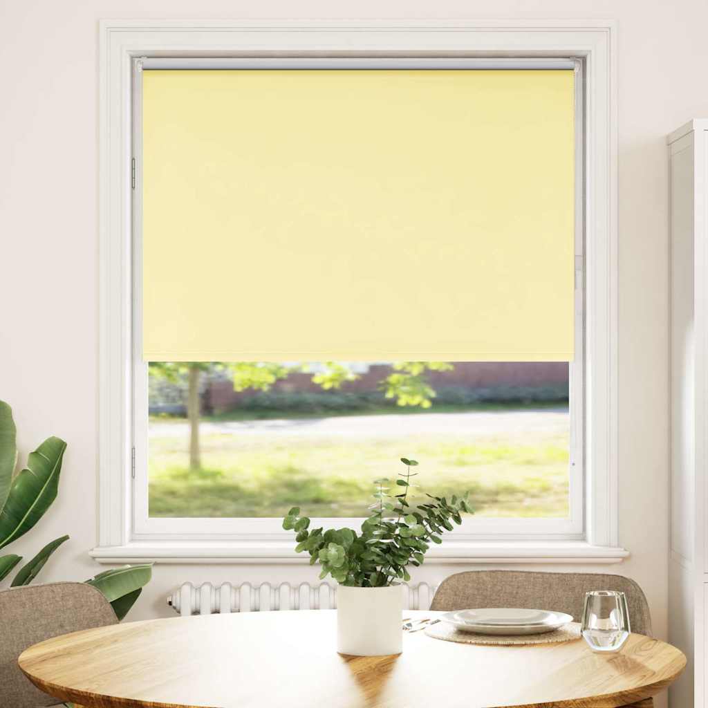 VidaXL store enrouleur 95x150 cm tissu occultant largeur 90,7 cm jaune
