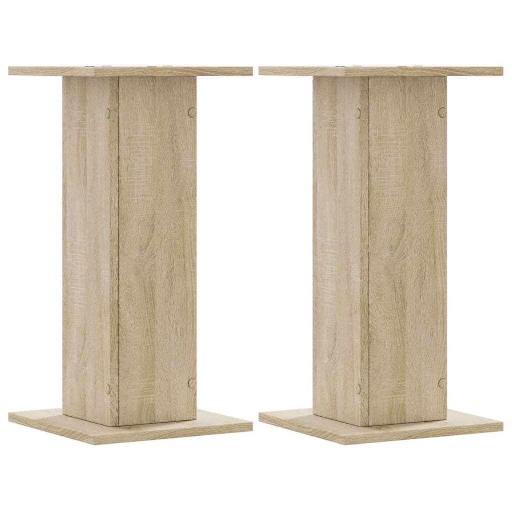 Vidaxxl supports pour plantes 2 pcs 30x30x60 cm chêne sonoma en dérivé du bois