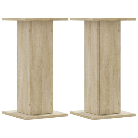 Vidaxxl supports pour plantes 2 pcs 30x30x60 cm chêne sonoma en dérivé du bois