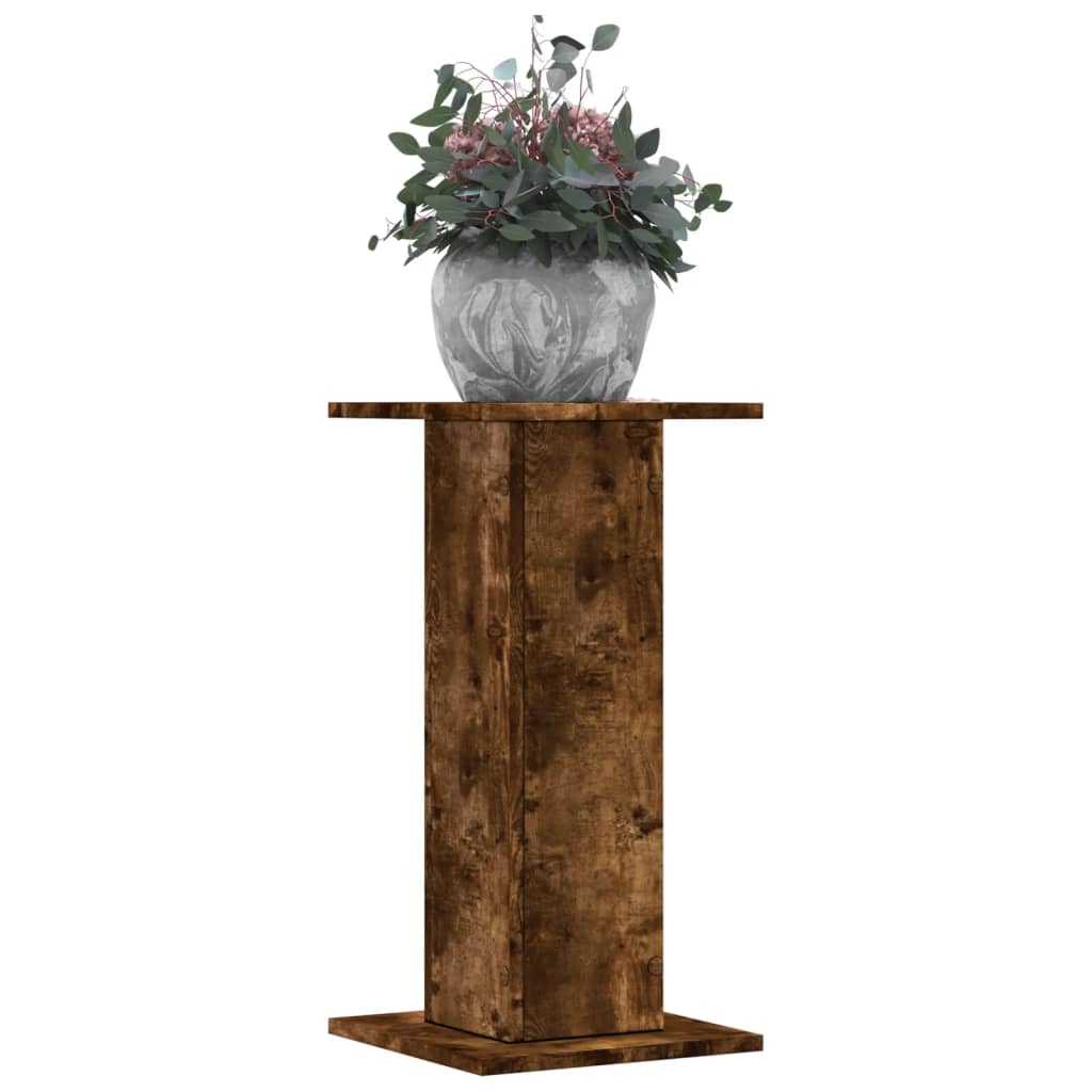 VidaXL Supports pour plantes 2 pcs 30x30x60 cm bois traité chêne fumé
