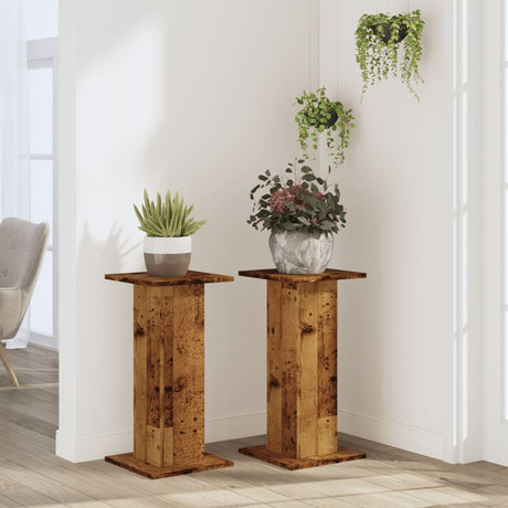 Vidaxx supports pour plantes 2 pcs 30x30x60 cm bois traité, couleur bois ancien