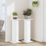Vidaxx supports pour plantes 2 pcs 30x30x80 cm bois d'ingénierie blanc