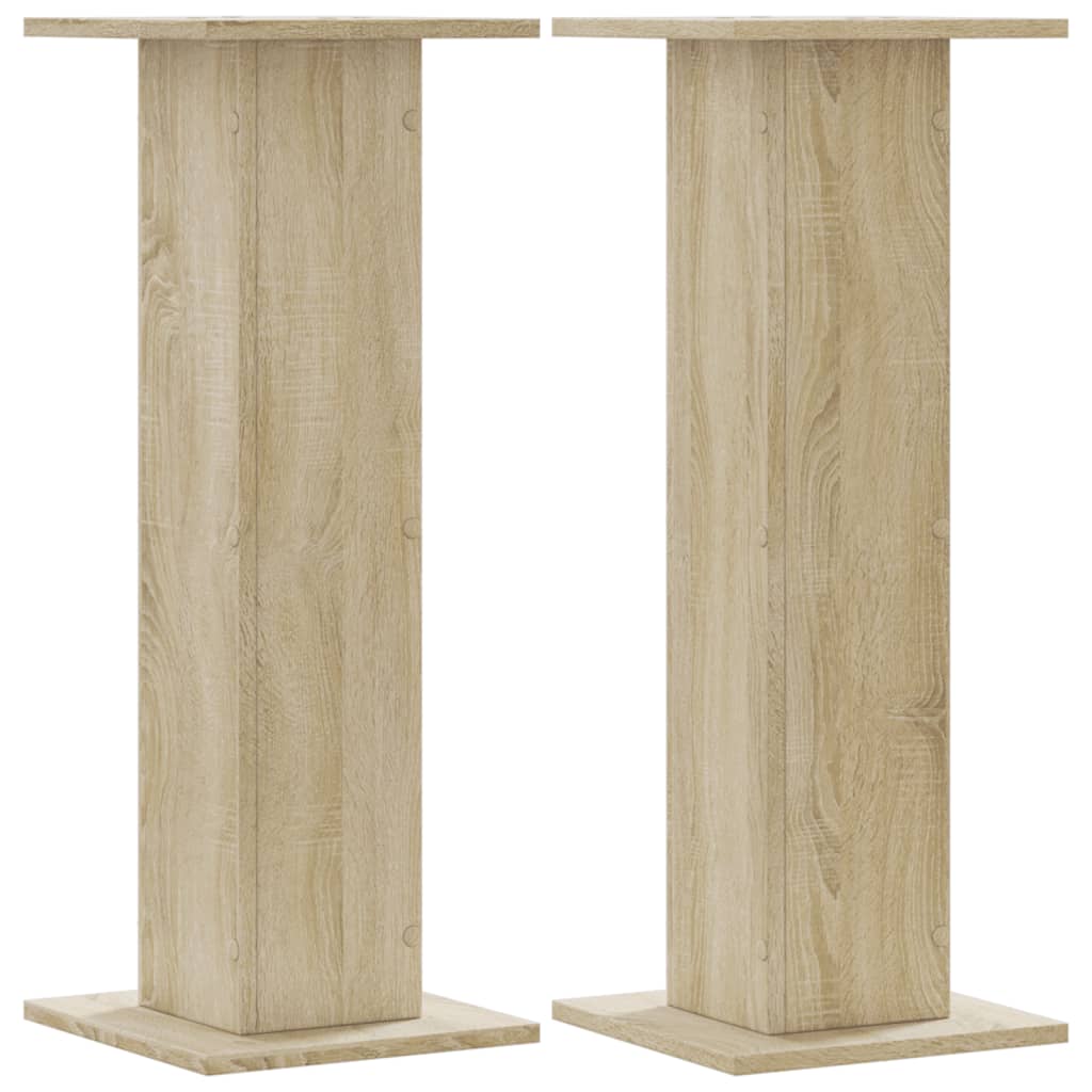 VidaXL supports pour plantes 2 pcs 30x30x80 cm bois d'ingénierie chêne sonoma