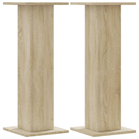 VidaXL supports pour plantes 2 pcs 30x30x80 cm bois d'ingénierie chêne sonoma