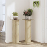 VidaXL supports pour plantes 2 pcs 30x30x80 cm bois d'ingénierie chêne sonoma