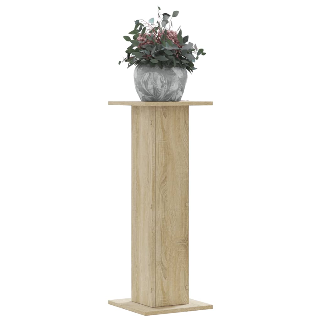 VidaXL supports pour plantes 2 pcs 30x30x80 cm bois d'ingénierie chêne sonoma